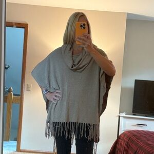 Lovestitch Beige Knit Poncho